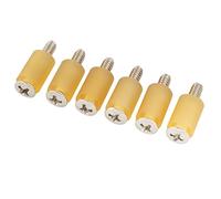 Musiclily Ultra UNC#6-32X3/4 Pulgadas Acero Inoxidable Tornillos y Tubo Goma de Pastilla Single Coil para Guitarra Eléctrica tipo Fender Strat USA/Mexico, Nickel(Set de 6)