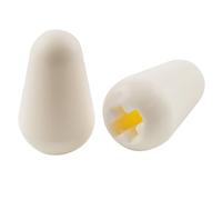 Musiclily Ultra Universal Guitarr Botones Selector 5 Posiciones Strat Switch Tips Caps para Guitarra Eléctrica Fender Squier Strat, Aged White(Set de 2)