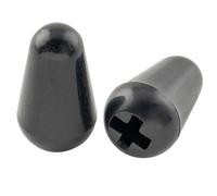 Musiclily Ultra Universal Guitarr Botones Selector 5 Posiciones Strat Switch Tips Caps para Guitarra Eléctrica Fender Squier Strat, Negro(Set de 2)