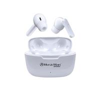 MusicMan Auriculares In-Ear Bluetooth con Estuche de Carga - TWS sin Cable con Micrófono, Control Táctil, USB-C, 16h de Autonomía, 300h en Espera - Blancos - BT-X63