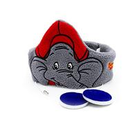 Musicman Benjamin Auriculares de Diadema, para Viajar, Escuchar música, Dormir, Material de vellón Suave y cómodo, Volumen Limitado y tamaño Ajustable de la máscara para los Ojos, Grey