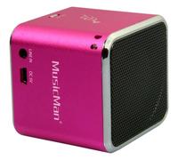 MusicMan Portable Mini Bluetooth Speaker Audio Tarjeta MicroSD Soporte Compacto Altavoz móvil para teléfonos inteligentes Tabletas Laptops BT-X2 (Rosa)