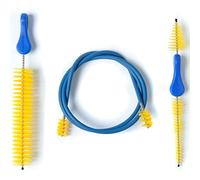 MusicNomad Kit de limpieza de cepillo de trompeta de 3 piezas de alta calidad: boquilla, válvula y cepillo de serpiente con bolsa de almacenamiento (MN765)