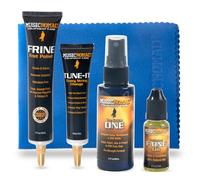 MusicNomad Kit de limpieza para guitarra, pulimento, aceite, lubricante para el cuerpo de la guitarra, traste, diapasón, cuello, cuerdas, 5 piezas