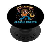 Músico amante de la música rock clásico 1970s 1980s 1990s Para hombres PopSockets PopGrip Adhesivo