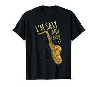 Músico de saxofón notas soprano alto barítono refrán Camiseta