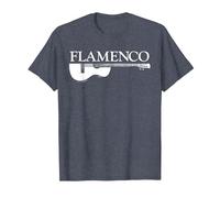 Músico Flamenco Guitarra española Flamenco Guitarrista Camiseta, Hombre, Azul Jaspeado, 3XL