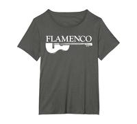Músico Flamenco Guitarra española Flamenco Guitarrista Camiseta, Mujer Tallas Grandes, Asfalto, 3XL Grande