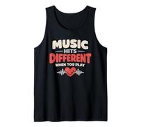 Músico Humor Guitarrista Identidad Música Estilo de Vida Banda Camiseta sin Mangas