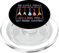 Músico Humor Little Voices Tell Me Get More Guitars PopSockets PopGrip para MagSafe