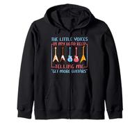 Músico Humor Little Voices Tell Me Get More Guitars Sudadera con Capucha