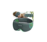 MUSICOZY Máscara de dormir de algodón orgánico de bambú, 100% opaco, 3D, Bluetooth, transpirable, sin presión ocular, auriculares para dormir de lado, con 14 horas de reproducción y Bluetooth 5.4