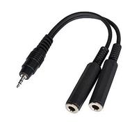 musicpart YC-01/1J2PFSH - Cable en Y mini jack (estéreo, macho/hembra), color negro