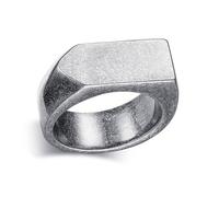 Musihy - Anillo de acero para hombre, mujer, anillo de flecha geométrica, simple, de 9 mm, acero inoxidable, No Gemstone