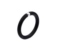 Musihy Anillo redondo de acero inoxidable para mujer con perla de 3 mm, anillo para mujer, No es una piedra preciosa