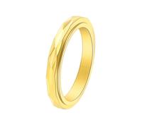 Musihy Anillos de boda para mujer, de acero inoxidable, 3 mm, delgado, con superficie facetada, giratoria, No es una piedra preciosa
