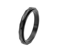 Musihy Anillos de boda para mujer, de acero inoxidable, 3 mm, delgado, con superficie facetada, giratoria, No es una piedra preciosa