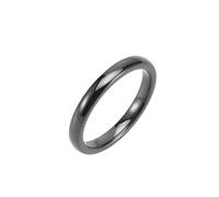 Musihy Anillos de compromiso para hombre, hombre y mujer, cúpula de cerámica y anillo de cerámica altamente pulida de 3 mm, No es una piedra preciosa