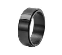 Musihy Anillos de compromiso para hombres y mujeres, de acero inoxidable altamente pulido, anillo giratorio clásico para aliviar la ansiedad, 8 mm, Sin piedras preciosas
