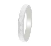 Musihy Anillos de promesa para él/ella, anillo de cerámica facetado de 3 mm para hombre y mujer, No es una piedra preciosa