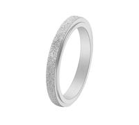 Musihy Anillos de promesa para mujer, de acero inoxidable, 3 mm, superficie esmerilada fina, anillo giratorio, No es una piedra preciosa