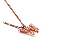 Musihy Cadena de acero inoxidable para mujer de 1 mm con circonita cúbica flexible y colgante de letra, 50,5 cm, collar para mujer, Circonia cúbica