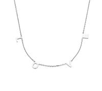 Musihy Colgante de acero inoxidable 316L, diseño de letra de amor, collar para novia, 40 cm para mujeres, No es una piedra preciosa