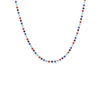 Musihy Collar de cadena de rosario de acero inoxidable para mujer, 49 cm, collar para mujer, No es una piedra preciosa