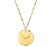 Musihy Collares modernos para mujer, collar con colgante de placa de perro doble redonda de acero inoxidable, No es una piedra preciosa