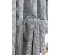 Musihy Cortina de salón opaca, 137 x 274 cm, trama de rayas onduladas sólidas, juego de 2 paneles termoaislantes, top pasacables para salón, de poliéster, gris, gancho