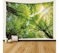 Musihy Tapiz de naturaleza grande, 138 x 101 pulgadas, árboles y sol, decoración de pared para el hogar, dormitorio, sala de estar, dormitorio