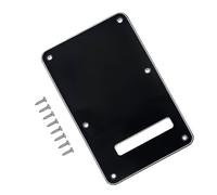 Musiin Black Guitar Back Plate Strat/Stratocaster Tremolo Cavity Cover, Electric Guitar Neck Plate, Tremolo Cover with Pickguard for 6 Screws, Suitable for ST Electric Guitars.