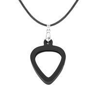 Musiin collar de púas de guitarra de silicona negra de forma regular, diseño universal de doble cara, a la moda y práctico, adecuado para los amantes de la música de cualquier estilo