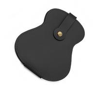 Musiin Creative PU Leather Guitar Shaped Pick Holder, Pick Pouch with 18 Slots for Folk Guitar Accessories (Black)