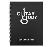 Musiin Cuaderno de guitarra con diagramas de acordes y pentagrama de 6 líneas, encuadernado en espiral para aprender, escribir canciones y anotar ideas