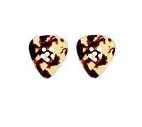 Musiin Custom Guitar thick Pick Hand-Made Premium pick Clear Tone for Electric Guitar Bass for Funk Jazz Blues Music (Tortie) 2 pcs