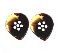 Musiin Custom Hand-Made Pick Blade Style Fat Tone Premium thick Pick for Electric Guitar Bass Acoustic Jazz Blues Guitar (Tortie) 2pcs
