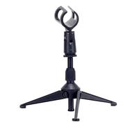 Musiin Desk Microphone Stand Universal, Tripod Mic Stand with Small Plastic, adjustable Table Mic Stand for Sm57 Sm58 Sm86 Sm87 Blue YetiBlue Snowball