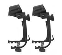 Musiin Drum Microphone Clip Adjustable Drum Rim Mic Clips Drum Microphone Mount Clamp (2Packs)