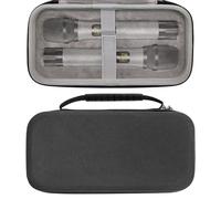 Musiin Dual microphone storage case, compatible with Bietrun SY-WXM-2, WXM02, WXM19, WXM31, Shur BLX2 PG58, hard-shell microphone portable bag, travel protection pouch with cable storage (black)