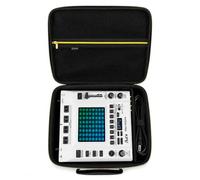Musiin Effect - Funda para procesador compatible con KORG KAOSS PAD V, con divisor de cable, bolsillo de malla, cierre dorada y asa cómoda para estudio, almacenamiento diario y uso en vivo (edición en