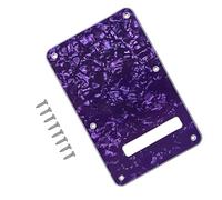 Musiin Electric Guitar Back Plate Compatible with Strat/Stratocaster Tremolo Cavity Cover, Tremolo Cover with Pickguard featuring 6 Screws(4L Purple)