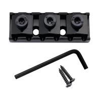 Musiin Electric Guitar Locking Nut 42mm Floyd Rose Tremolo Guitar bridge headstock pillow tremolo system metal upper string pillow with wrench with installation screws(black)