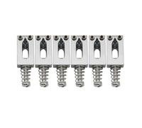 Musiin Electric Guitar Modern-style tremolo bridge saddle nut flat nut string saddle 10.5mm(6 pieces set Chrome)