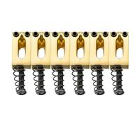 Musiin Electric Guitar Modern-style tremolo bridge saddle nut flat nut string saddle 10.5mm(6 pieces set Gold)