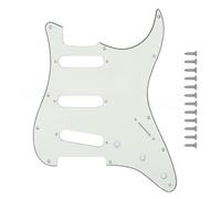 Musiin Electric Guitar Pickguard Compatible with Strat Single Layer Protective Panel, Modern ST US Standard 11-Hole with Screws SSS(Vintage White)