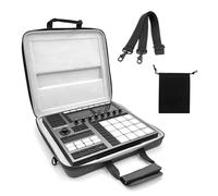 Musiin Estuche de Viaje de Terciopelo Premium Compatible con Native Instruments Maschine+, Funda para Controlador de batería NI MK3, Funda de Terciopelo para Dispositivo analógico con Correa (Gris)