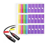 Musiin Etiquetas de cable para equipo de música, 240 calcomanías para escribir a prueba de salpicaduras con un diseño hecho para reducir el desgarro, 8 colores, para cables de auriculares, líneas de