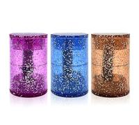 Musiin finger sand hammer rhythm sand instrument accompaniment sand egg suitable for ukulele, guitar, mandolin, banjo, percussion sand hammer (glitter three-color version)