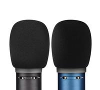 Musiin Foam Windscreen - Compatible with Blue Baby Bottle SL, Bluebird SL, Blackout Spark SL Microphones - Antipop Foam Cover, Mic Wind Cover, Sponge Foam Filter (Black / 2 Pack)
